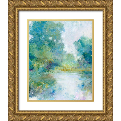 Tranquil Stream I Gold Ornate Wood Framed Art Print with Double Matting by OToole, Tim