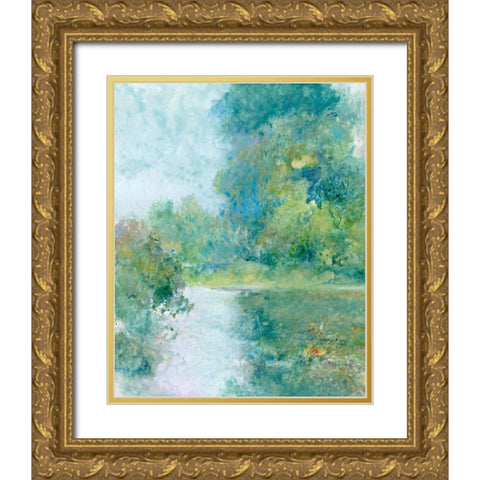 Tranquil Stream II Gold Ornate Wood Framed Art Print with Double Matting by OToole, Tim