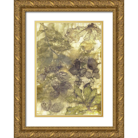 Eco Print I Gold Ornate Wood Framed Art Print with Double Matting by Phillips, Kathryn