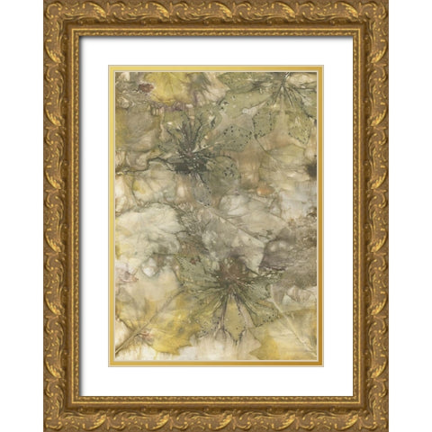 Eco Print IV Gold Ornate Wood Framed Art Print with Double Matting by Phillips, Kathryn