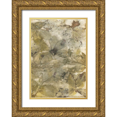 Eco Print VI Gold Ornate Wood Framed Art Print with Double Matting by Phillips, Kathryn