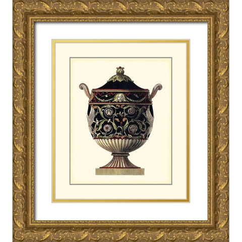 Antonini Clementino Urn IV Gold Ornate Wood Framed Art Print with Double Matting by Antonini, Da Carlo