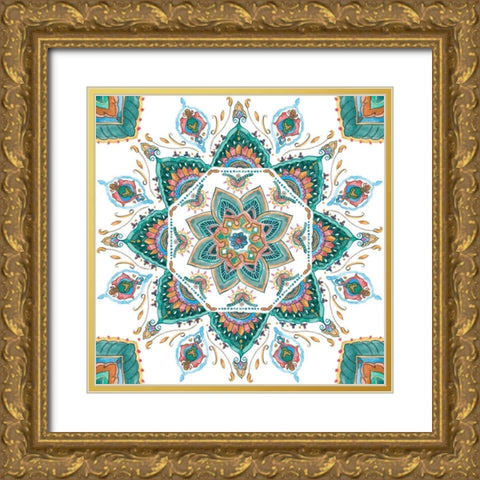 Mandala Zen I Gold Ornate Wood Framed Art Print with Double Matting by Wang, Melissa