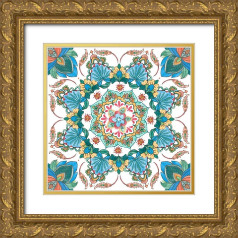 Mandala Zen II Gold Ornate Wood Framed Art Print with Double Matting by Wang, Melissa