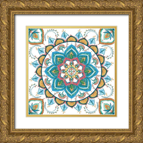 Mandala Zen III Gold Ornate Wood Framed Art Print with Double Matting by Wang, Melissa