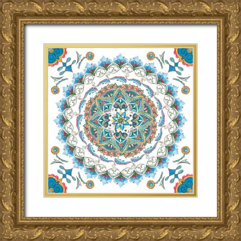 Mandala Zen V Gold Ornate Wood Framed Art Print with Double Matting by Wang, Melissa