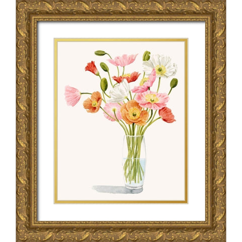 Wiry Poppies II Gold Ornate Wood Framed Art Print with Double Matting by Popp, Grace