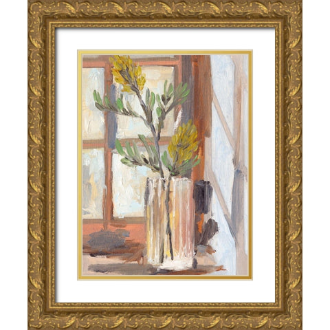 By the Window II Gold Ornate Wood Framed Art Print with Double Matting by Wang, Melissa