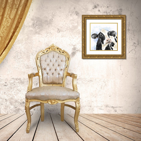 Lily and Betsy I Gold Ornate Wood Framed Art Print with Double Matting by Reynolds, Jade