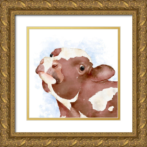 Lily and Betsy II Gold Ornate Wood Framed Art Print with Double Matting by Reynolds, Jade