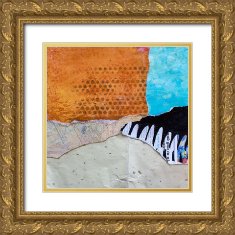 High Texture Abstract III Gold Ornate Wood Framed Art Print with Double Matting by St. Hilaire, Elizabeth