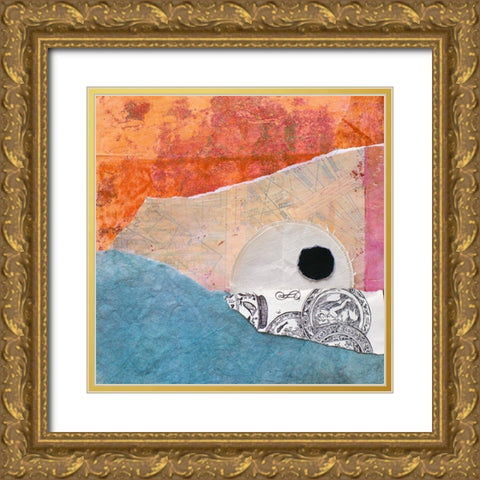 High Texture Abstract VI Gold Ornate Wood Framed Art Print with Double Matting by St. Hilaire, Elizabeth
