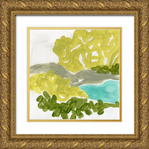 Landscape Cameo VII Gold Ornate Wood Framed Art Print with Double Matting by Vess, June Erica