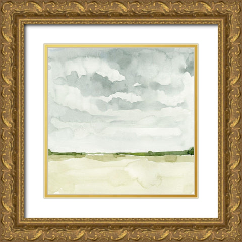 Field After Rain I Gold Ornate Wood Framed Art Print with Double Matting by Caroline, Emma