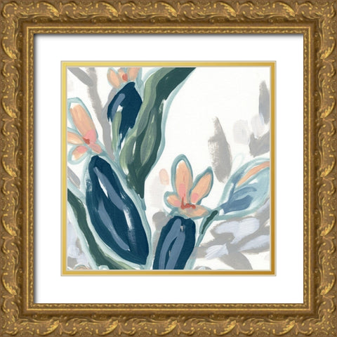 Expressive Garden I Gold Ornate Wood Framed Art Print with Double Matting by Vess, June Erica