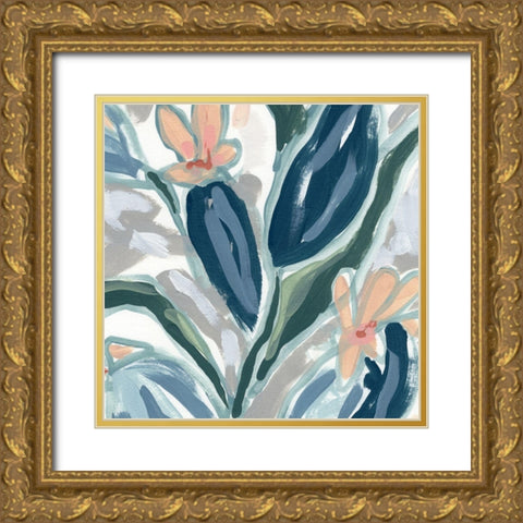 Expressive Garden II Gold Ornate Wood Framed Art Print with Double Matting by Vess, June Erica