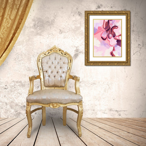 Gardenia Abstract II Gold Ornate Wood Framed Art Print with Double Matting by Vess, June Erica