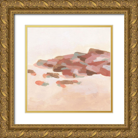 Rose Coast II Gold Ornate Wood Framed Art Print with Double Matting by Vess, June Erica