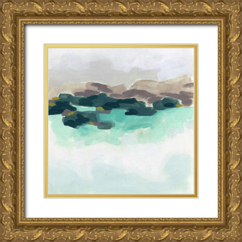 Sea Glass Coast I Gold Ornate Wood Framed Art Print with Double Matting by Vess, June Erica