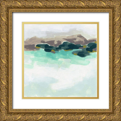 Sea Glass Coast II Gold Ornate Wood Framed Art Print with Double Matting by Vess, June Erica