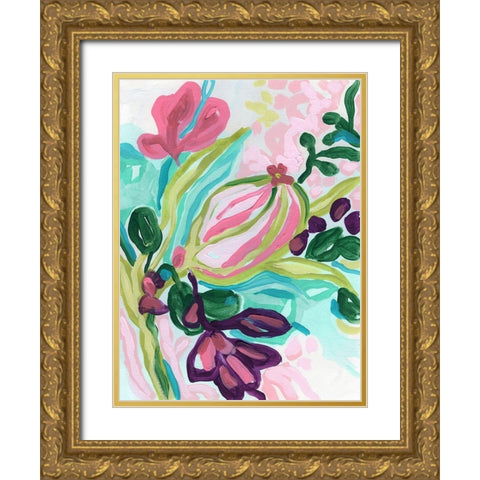 Tropic Expression II Gold Ornate Wood Framed Art Print with Double Matting by Vess, June Erica