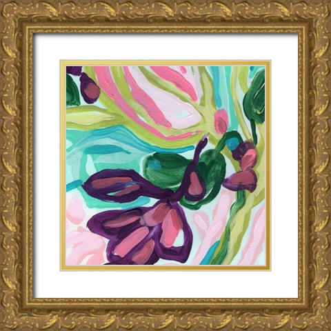Tropic Expression V Gold Ornate Wood Framed Art Print with Double Matting by Vess, June Erica