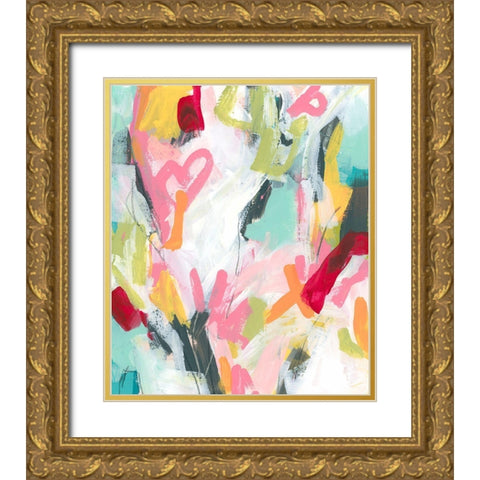 Moniker I Gold Ornate Wood Framed Art Print with Double Matting by Vess, June Erica