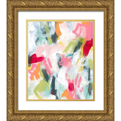 Moniker II Gold Ornate Wood Framed Art Print with Double Matting by Vess, June Erica