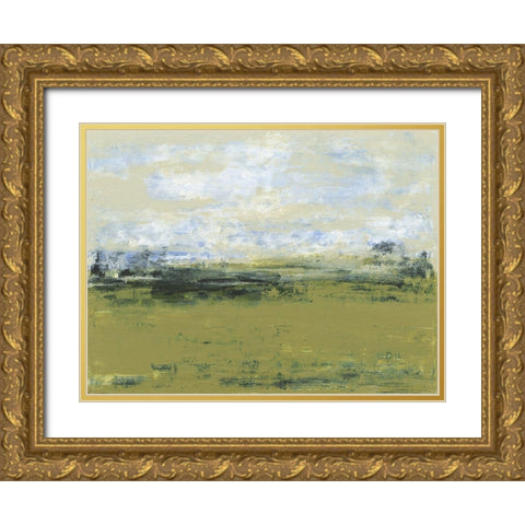 Reflecting on Summer I Gold Ornate Wood Framed Art Print with Double Matting by Gordon, Sharon