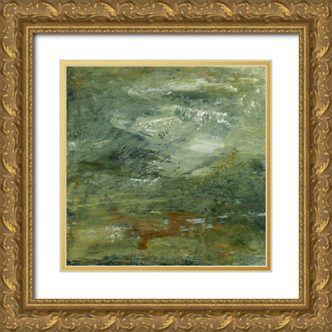 Encaustic Tile in Multi I Gold Ornate Wood Framed Art Print with Double Matting by Gordon, Sharon