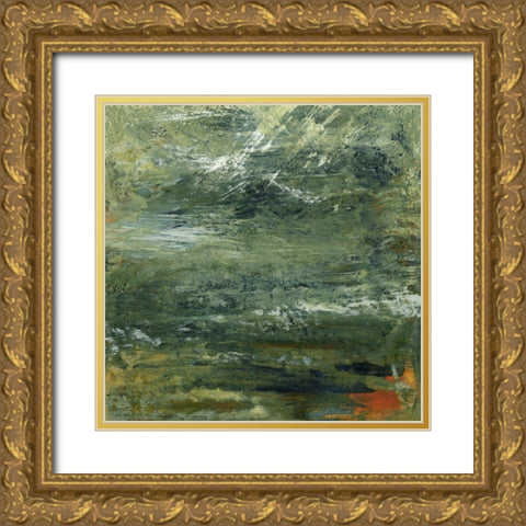 Encaustic Tile in Multi II Gold Ornate Wood Framed Art Print with Double Matting by Gordon, Sharon