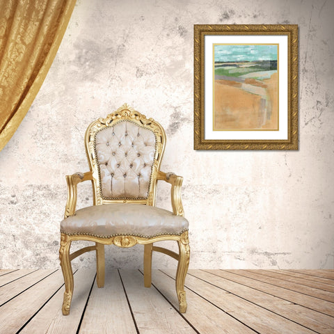 Cubed Prairie I Gold Ornate Wood Framed Art Print with Double Matting by Parker, Jennifer Paxton
