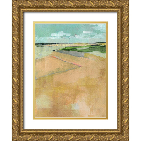 Cubed Prairie II Gold Ornate Wood Framed Art Print with Double Matting by Parker, Jennifer Paxton