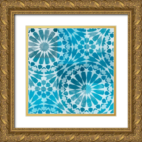 Blue My Mind II Gold Ornate Wood Framed Art Print with Double Matting by Saunders, Alonzo