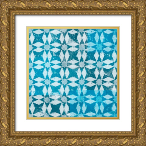 Blue My Mind IV Gold Ornate Wood Framed Art Print with Double Matting by Saunders, Alonzo