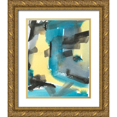 Interconnect I Gold Ornate Wood Framed Art Print with Double Matting by Dixon, Samuel