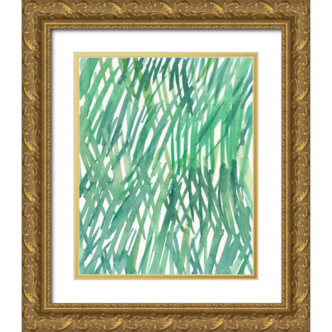 Just Grass II Gold Ornate Wood Framed Art Print with Double Matting by Dixon, Samuel
