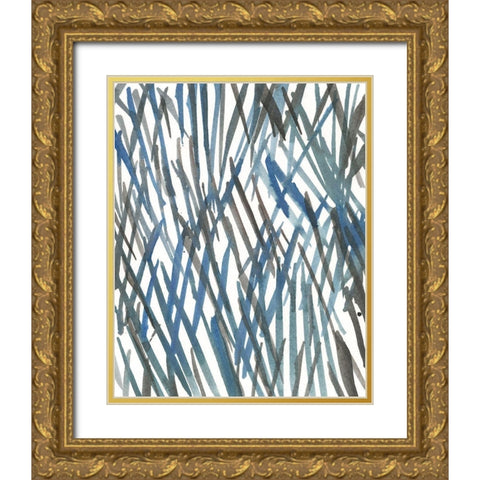 Blue Grass II Gold Ornate Wood Framed Art Print with Double Matting by Dixon, Samuel