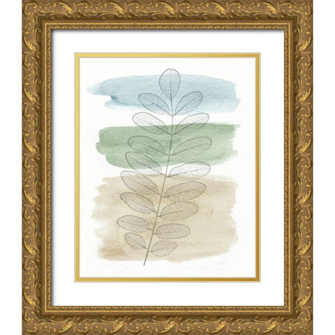 Spring Branch I Gold Ornate Wood Framed Art Print with Double Matting by Saunders, Alonzo