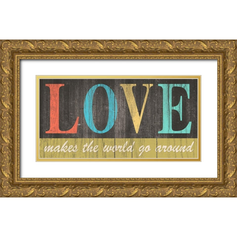 Inspo I Gold Ornate Wood Framed Art Print with Double Matting by Saunders, Alonzo