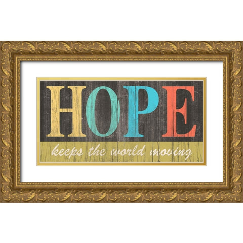 Inspo II Gold Ornate Wood Framed Art Print with Double Matting by Saunders, Alonzo