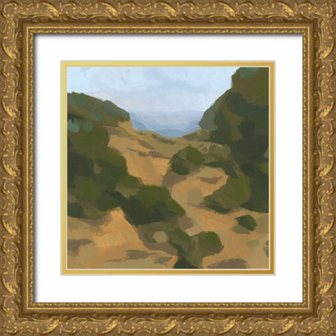 Hollis Ranch I Gold Ornate Wood Framed Art Print with Double Matting by Green, Jacob