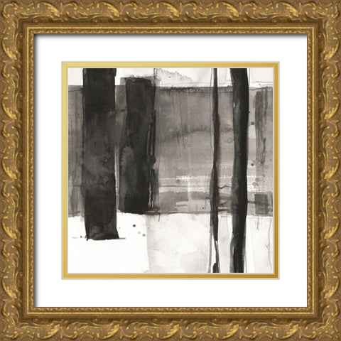 Double Row Piling II Gold Ornate Wood Framed Art Print with Double Matting by Dixon, Samuel