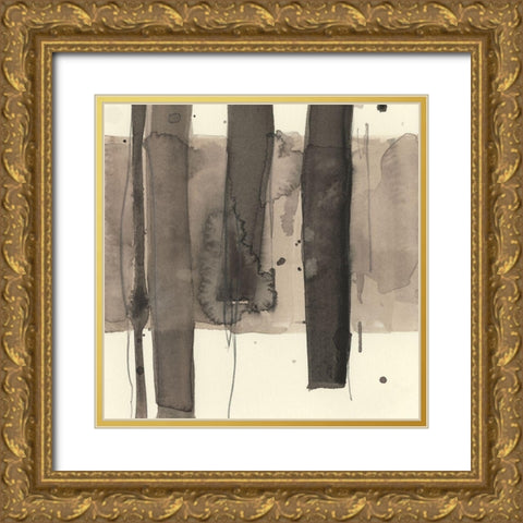 Wood Piling I Gold Ornate Wood Framed Art Print with Double Matting by Dixon, Samuel