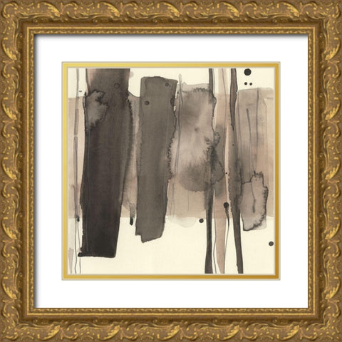 Wood Piling II Gold Ornate Wood Framed Art Print with Double Matting by Dixon, Samuel