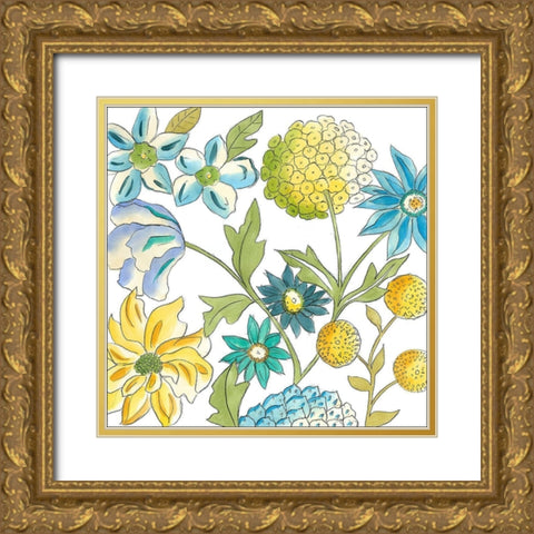 Bouquet Garden IV Gold Ornate Wood Framed Art Print with Double Matting by Zarris, Chariklia