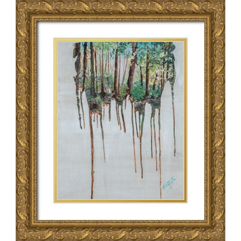 Memories I Gold Ornate Wood Framed Art Print with Double Matting by Iafrate, Sandra