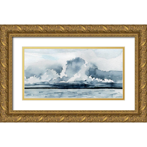 Passing Rain Storm II Gold Ornate Wood Framed Art Print with Double Matting by Caroline, Emma