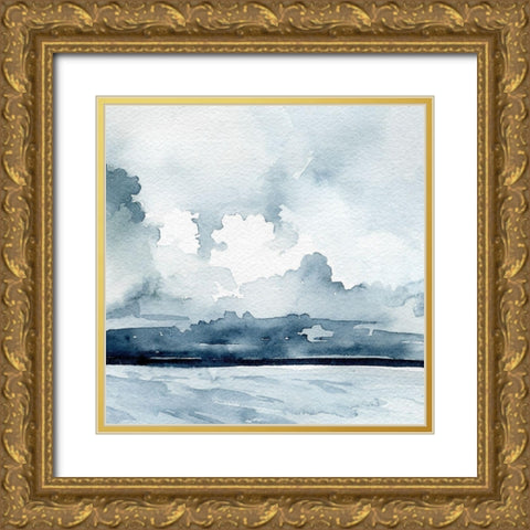 Passing Rain Storm III Gold Ornate Wood Framed Art Print with Double Matting by Caroline, Emma