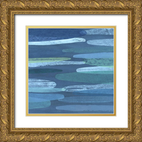 Overlapping Hues II Gold Ornate Wood Framed Art Print with Double Matting by Meagher, Megan